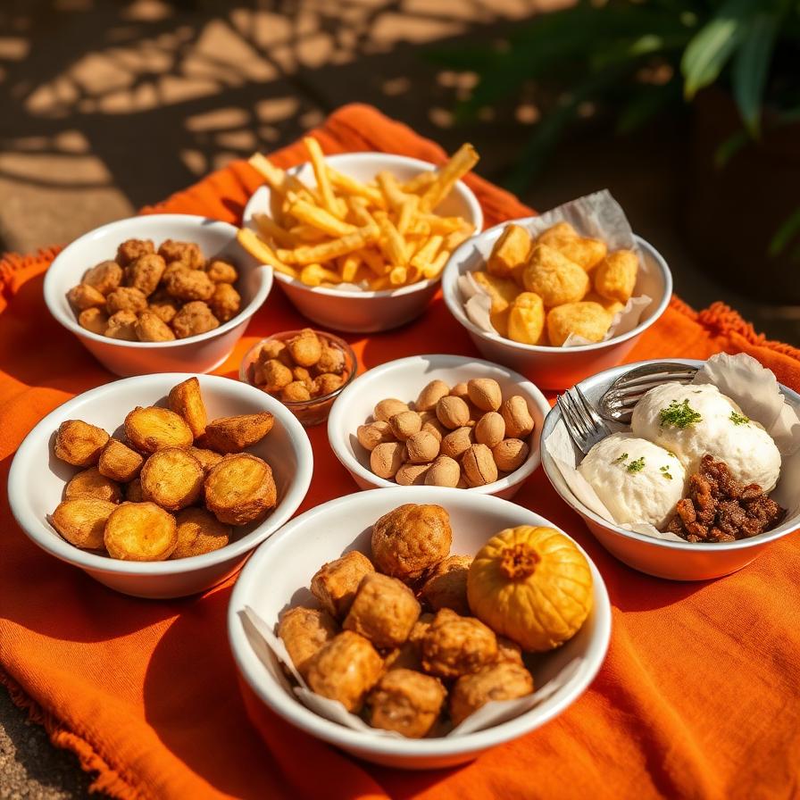 Snacks: Chin chin, plantain chips, nuts