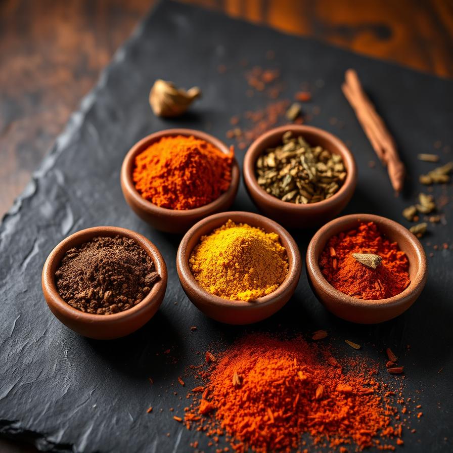 Spices & Seasonings: Suya spice, crayfish, stock cubes
